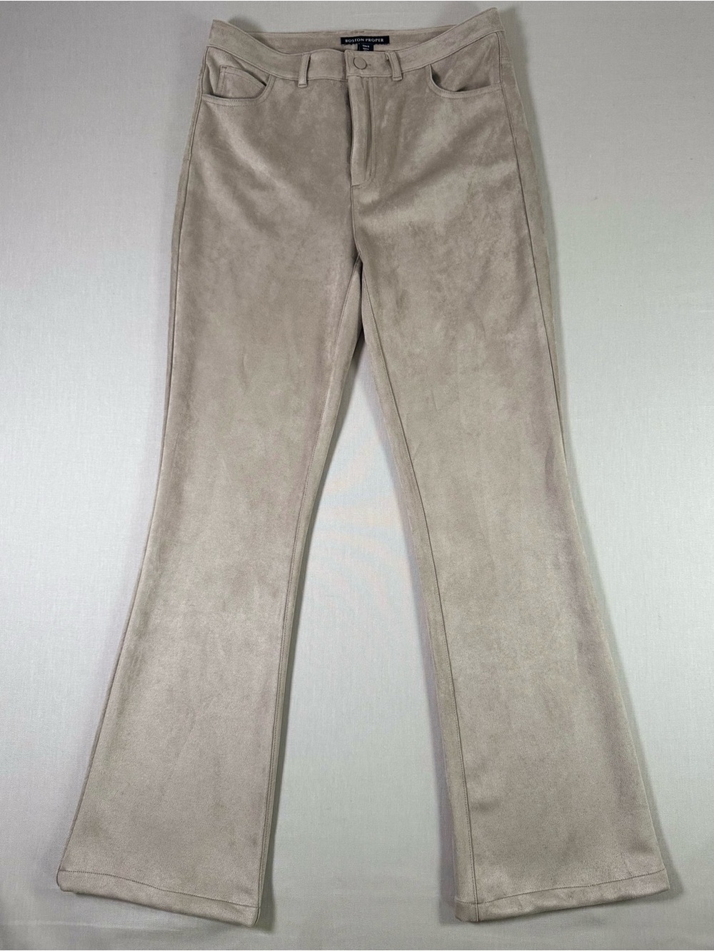 Boston Proper Faux Suede Flare Pants Womens 6